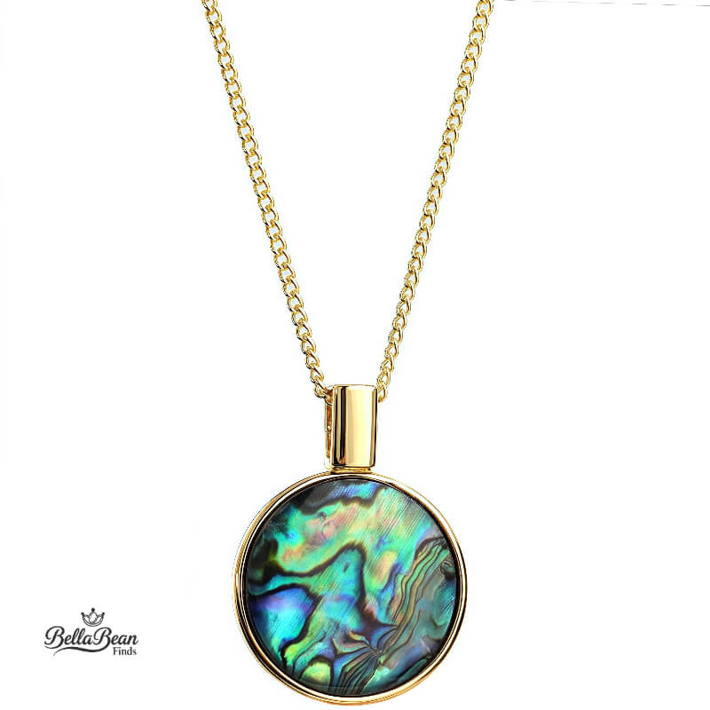 Ocean's Kaleidoscope: Handmade Abalone Shell Pendant Necklace