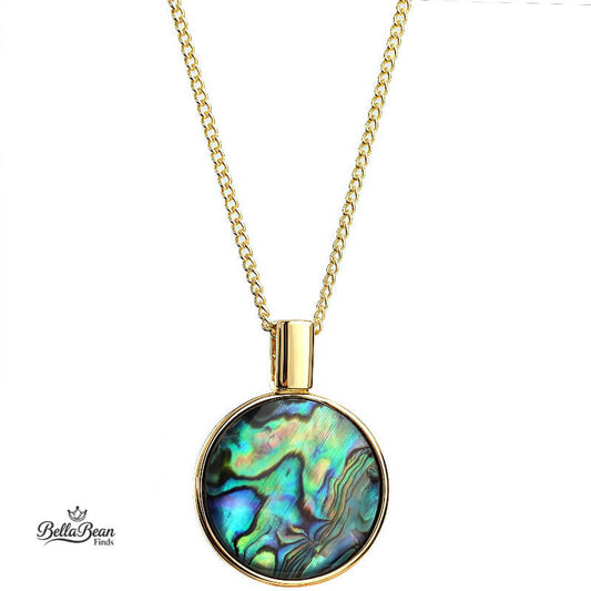 Ocean's Kaleidoscope: Handmade Abalone Shell Pendant Necklace