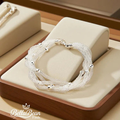 The Artisan 3D Lace Cuff: Sterling Silver Bracelet for Women with Hidden Sparkle