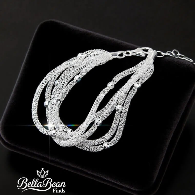 The Artisan 3D Lace Cuff: Sterling Silver Bracelet for Women with Hidden Sparkle