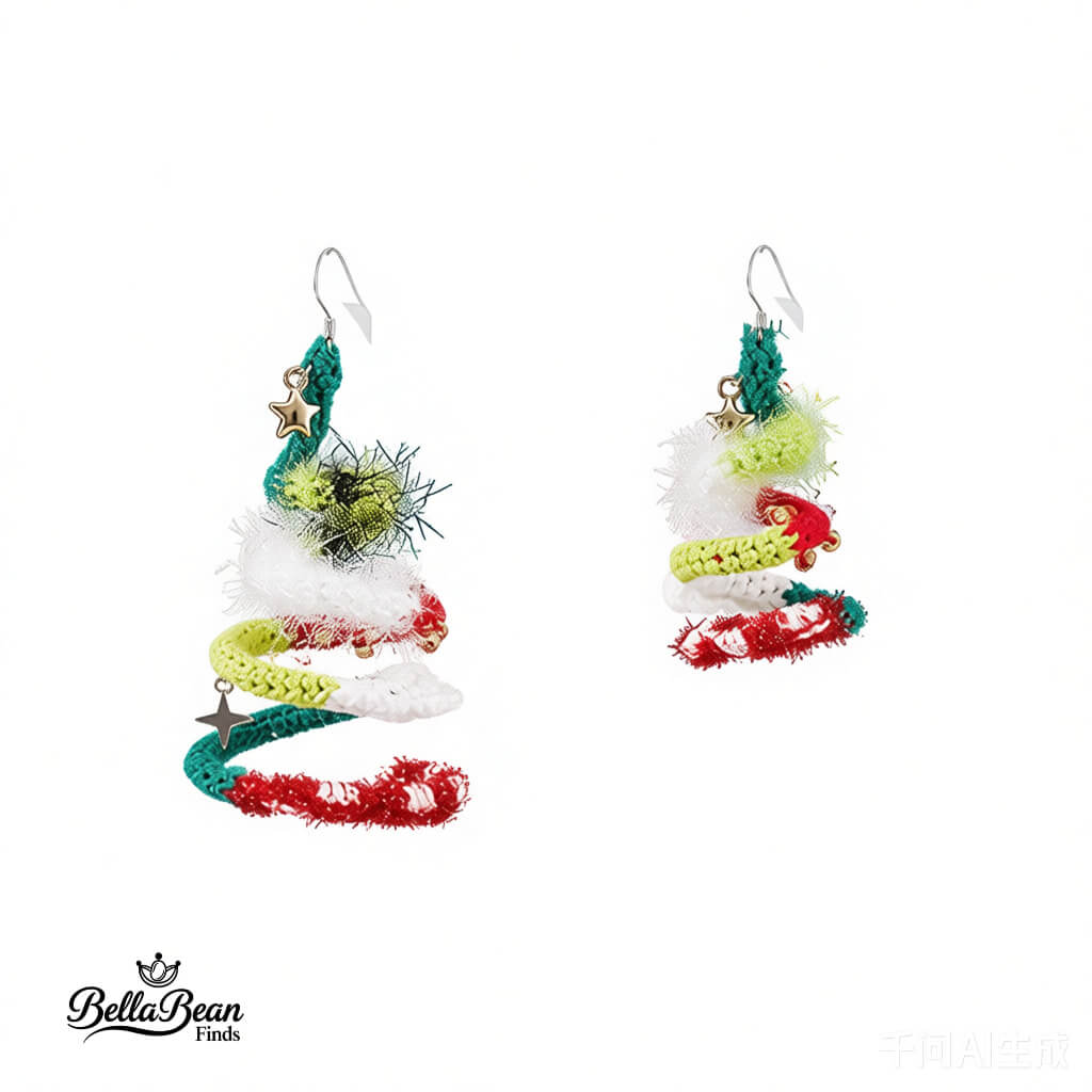 Your Personal Christmas Kinetic Earring - Handcrafted, Poseable Asymmetric Art