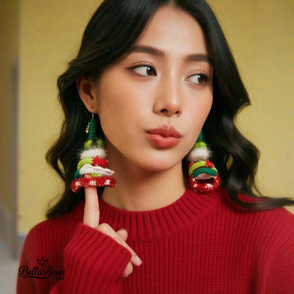 Your Personal Christmas Kinetic Earring - Handcrafted, Poseable Asymmetric Art