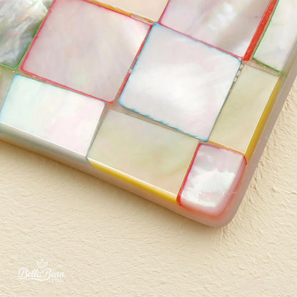 The Ode: Mother-of-Pearl Mosaic Stud Earrings | The Oceanic Verses