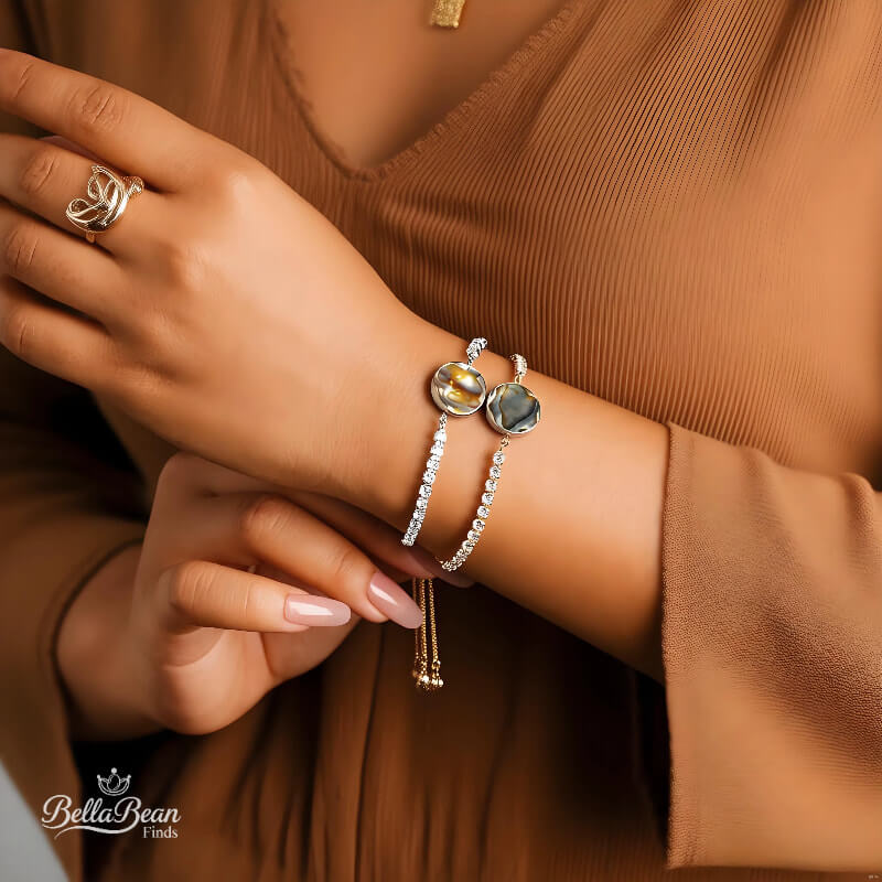 The Nautical Knot Bracelet: Pavé Diamond or Heart Link with Abalone Shell | The Oceanic Verses