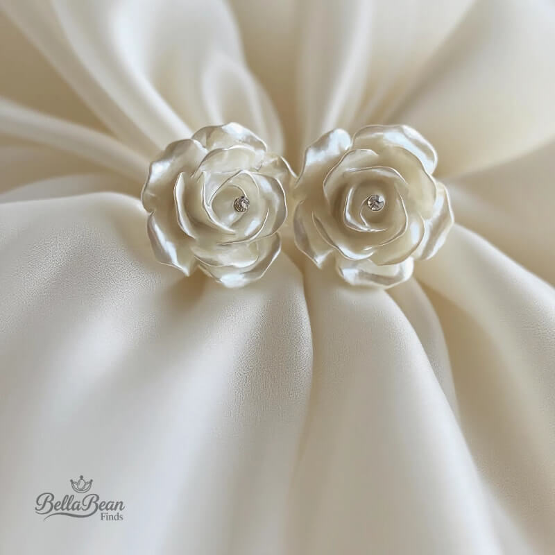 White Camellia Stud Earrings - Your Peaceful Oasis in a Busy World