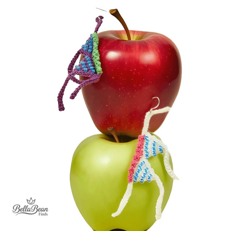 Asymmetric Hand-Crocheted Bikini Earrings - Lightweight Artistic Statement Piece