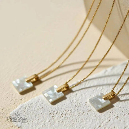 The Ode: Mother-of-Pearl Mosaic Pendant Necklace | The Oceanic Verses