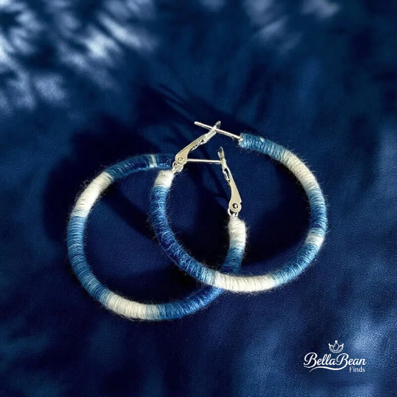 The Artisan Upgrade: Hand-Wrapped Indigo Hoops for Your Favorite Denim & Tee
