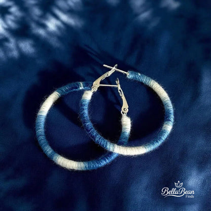 The Artisan Upgrade: Hand-Wrapped Indigo Hoops for Your Favorite Denim & Tee