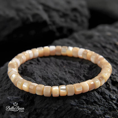 Straight Cut Shell Bracelet, Natural White Butterfly & Turban Shell | The Oceanic Verses Collection