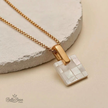 The Ode: Mother-of-Pearl Mosaic Pendant Necklace | The Oceanic Verses