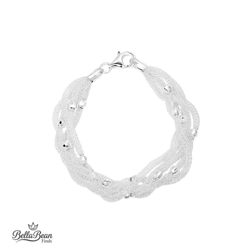 The Artisan 3D Lace Cuff: Sterling Silver Bracelet for Women with Hidden Sparkle