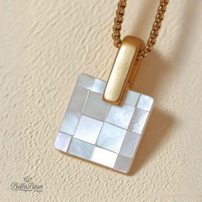The Ode: Mother-of-Pearl Mosaic Pendant Necklace | The Oceanic Verses
