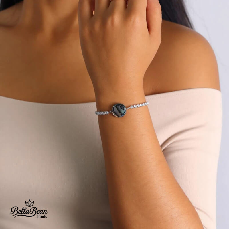 The Nautical Knot Bracelet: Pavé Diamond or Heart Link with Abalone Shell | The Oceanic Verses